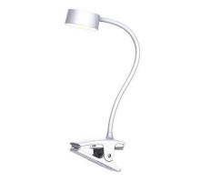 LED stolní nabíjecí lampička, 2W, 210lm, 3CCT, bílá, clip